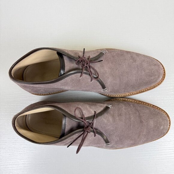 Ermenegildo Zegna Suede Chukka Boots in Taupe/Gray main image 5